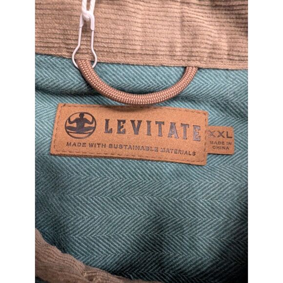 NWT Levitate Shirt Mens XXL 2XL 2X Pond Turquoise Herringbone Flannel - Picture 6 of 11